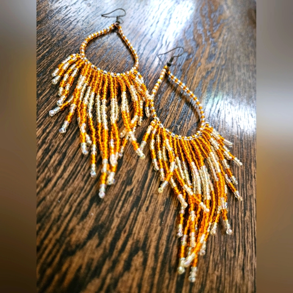 Orange and White (sorta iridescent)